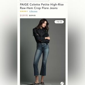 PAIGE colette high rise crop jeans